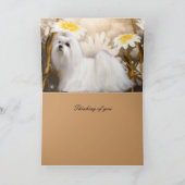 Carte White Chien Fleurs "Penser à vous" (Intérieur)