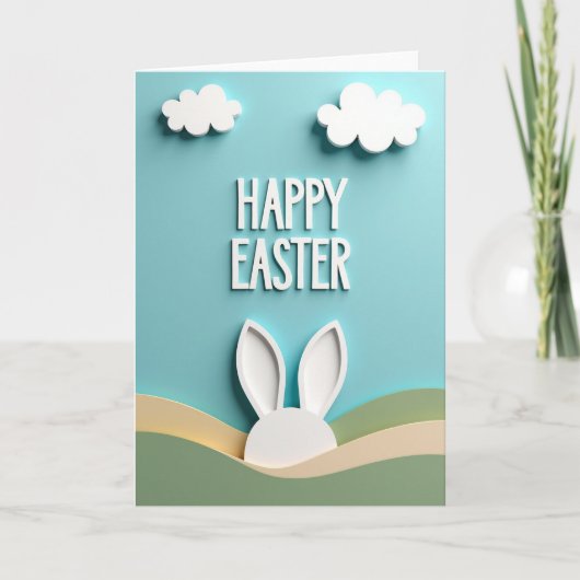 Carte White Cloud Easter Scene Card (Devant)