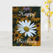 Carte White Daisy et Blackeyed Susans (Fleur jaune)