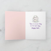 Carte White Easter Bunny Wearing a Pink Tutu (Intérieur)