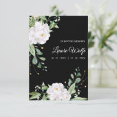 Carte White Floral Wreath Memorial Funeral Loved One (Debout devant)