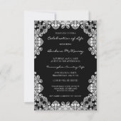 Carte White Lace Wreath Memorial Funeral Loved One (Dos)