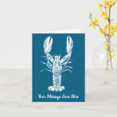 Carte White Lobster Graphic Message  (Fleur jaune)