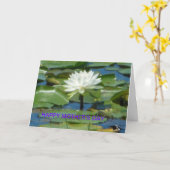 Carte White Lotus Bonne Fête des Mères (Fleur jaune)