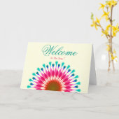 Carte White Minimal Lotus Welcome Wishing (Fleur jaune)
