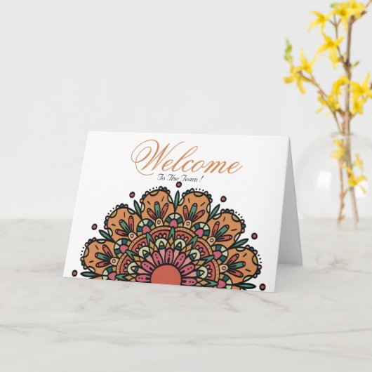 Carte White Minimal Lotus Welcome Wishing (Fleur jaune)