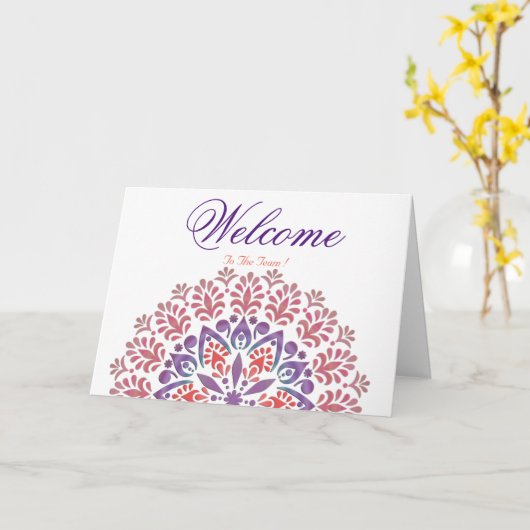 Carte White Minimal Lotus Welcome Wishing (Fleur jaune)
