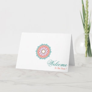 Carte White Minimal Mandala Art Welcome Wishing
