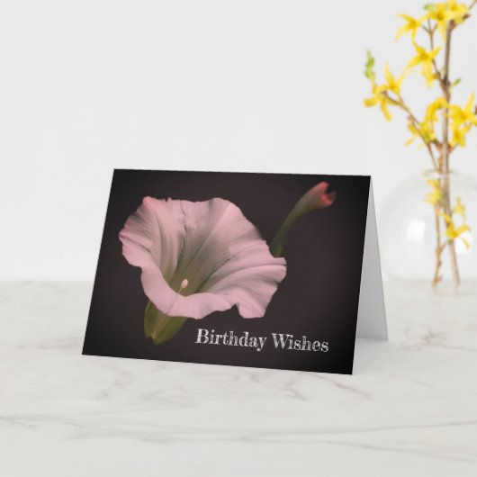 Carte White Morning Glory Flower Anniversaire (Fleur jaune)
