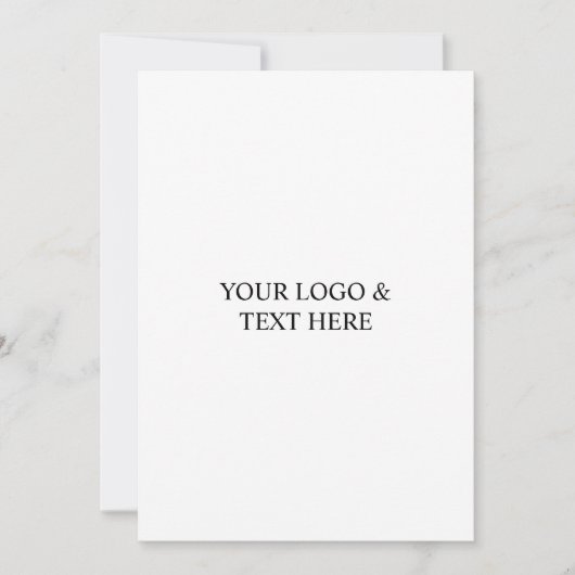 Carte White Personalized – Your Logo & Text Here (Devant)