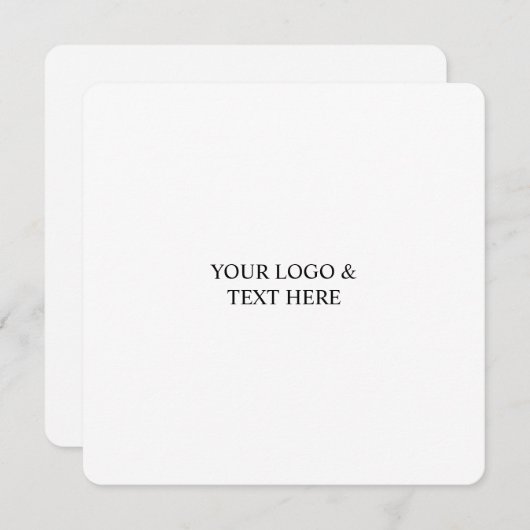 Carte White Personalized – Your Logo & Text Here (Devant / Derrière)