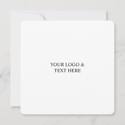 Carte White Personalized – Your Logo & Text Here (Devant)