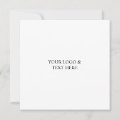 Carte White Personalized – Your Logo & Text Here (Devant)