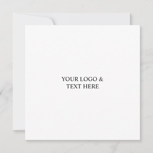 Carte White Personalized – Your Logo & Text Here (Devant)