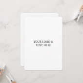 Carte White Personalized – Your Logo & Text Here (Devant/Arrière en situation)
