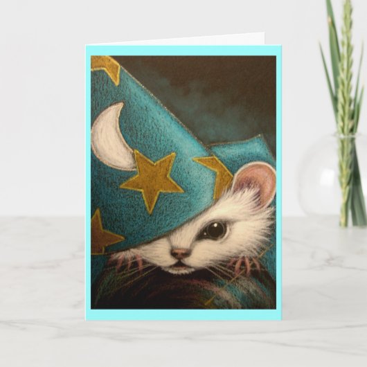 CARTE WHITE RAT/MICE/MOUSE WIZARD (Devant)