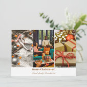 Carte White Simple Collage Holydays (Debout devant)