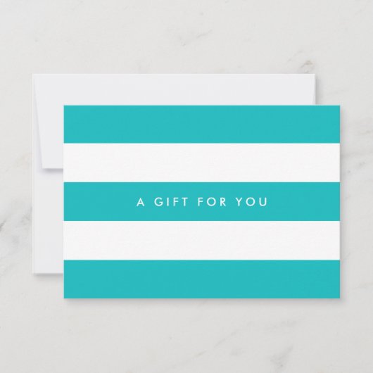 Carte White Stripes & Custom Color Gift Certificate (Devant)