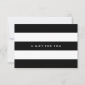 Carte White Stripes & Custom Color Gift Certificate (Devant)