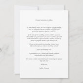 Carte White Trendy Transparency Effect Photo Wedding (Dos)