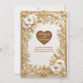 Carte White Tulips Gold Ornate Baroque Save The Date  (Dos)