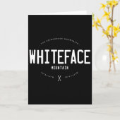 Carte Whiteface Mountain New York Graphic Distressed Vin (Fleur jaune)