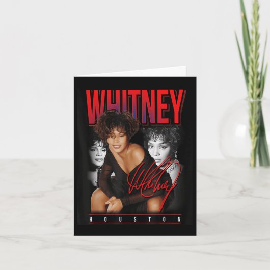 Carte Whitney Houston Retro Photo Collage (Devant)