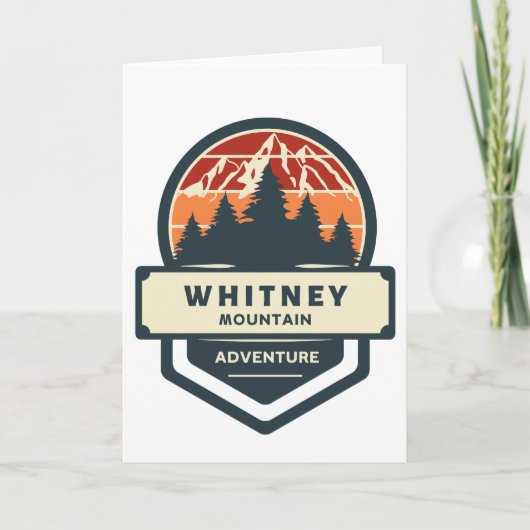Carte Whitney mountain peak climbing and hiking (Devant)