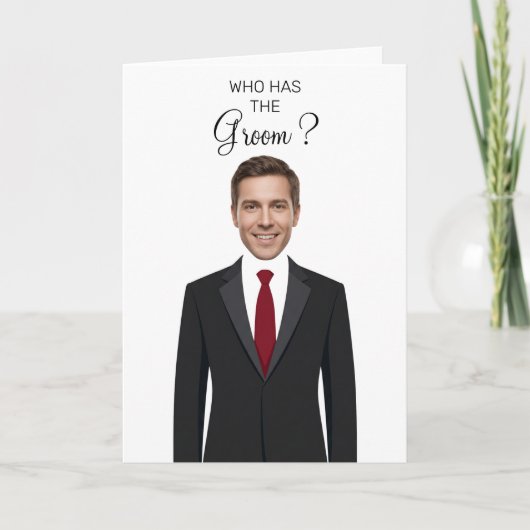 Carte Who Has The Groom Scratch Off Game Bridal Shower T (Devant)