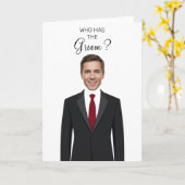 Carte Who Has The Groom Scratch Off Game Bridal Shower T (Fleur jaune)