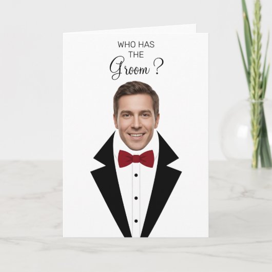 Carte Who Has The Groom Scratch Off Game Bridal Shower T (Devant)