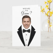 Carte Who Has The Groom Scratch Off Game Bridal Shower T (Fleur jaune)