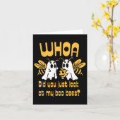 Carte Whoa avez-vous regardé mon Boo Bees Funny Hallow (Fleur jaune)