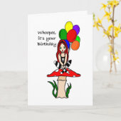 Carte Whoopee, it's your Birthday Goth (Fleur jaune)