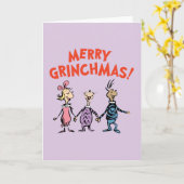 Carte Whos Holding Hands Merry Grinchmas (Fleur jaune)
