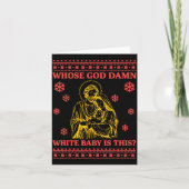 Carte Whose God White Baby Is This Nativity Ugly Christm (Devant)