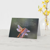 Carte Wicca Pagan Inspiré Dragonfly Anniversaire (Fleur jaune)