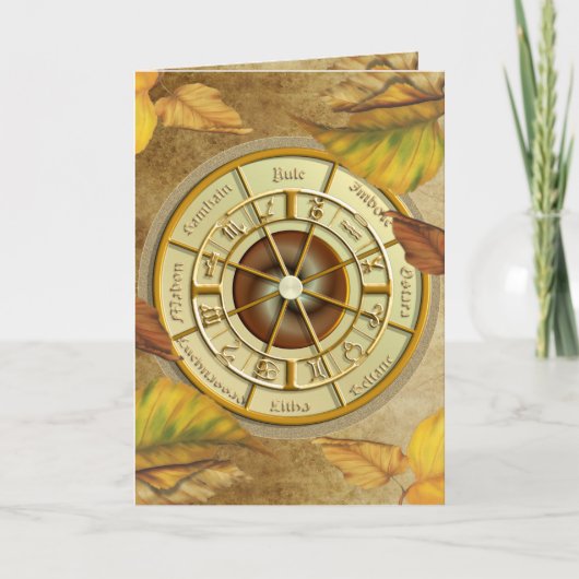 Carte Wiccan Wheel of the Year Greetings (Devant)