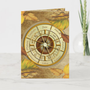 Carte Wiccan Wheel of the Year Greetings Card