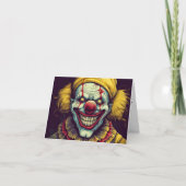 Carte Wicked Freak Show Carnival Clown Halloween heureux (Devant)
