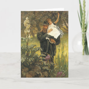 Carte Widower par Tissot, Vintage de l'art du Portrait d