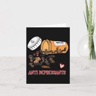 Carte Wiener Chien Saucisse Chiot Lover Antidépresseurs 