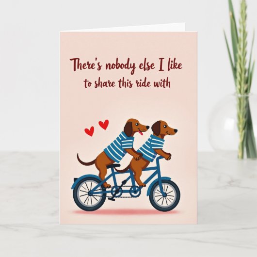 Carte Wiener Dogs Tandem Love Card (Devant)
