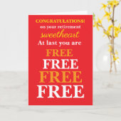 Carte Wife to husband retirement congratulations (Fleur jaune)