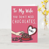 Carte Wife You Dont Need Chocolates Card (Fleur jaune)