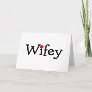 Carte Wifey au coeur rouge