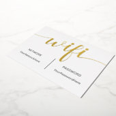 Carte Wifi pour invités avec feuille d'or véritabl (Rotation)