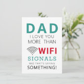 Carte WIFI pour la Fête des Pères pour Papa (Debout devant)