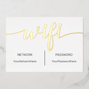 Carte Wifi pour les clients avec Real Foil