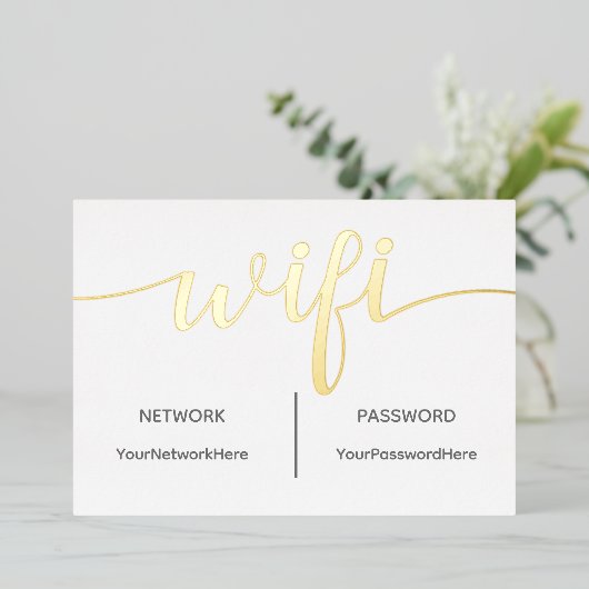 Carte Wifi pour les clients avec Real Foil (Debout devant)